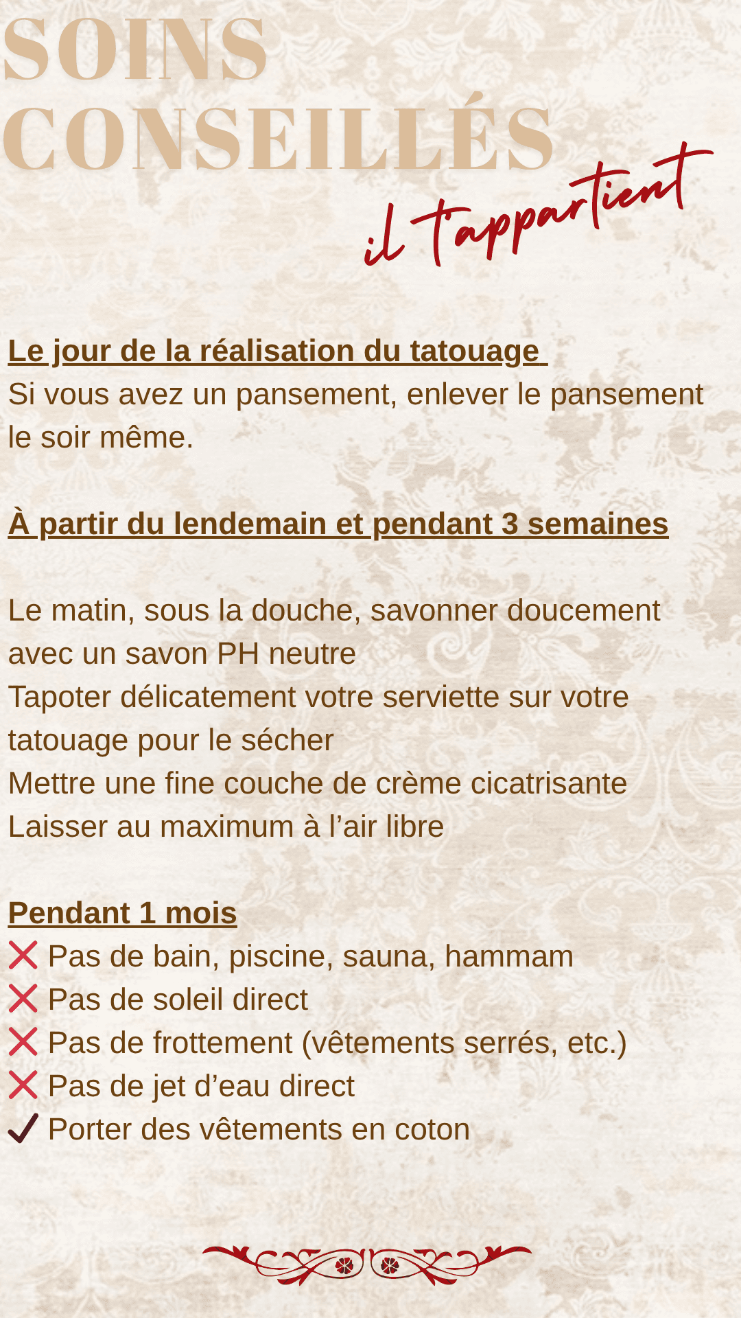 Fiche de soin 2