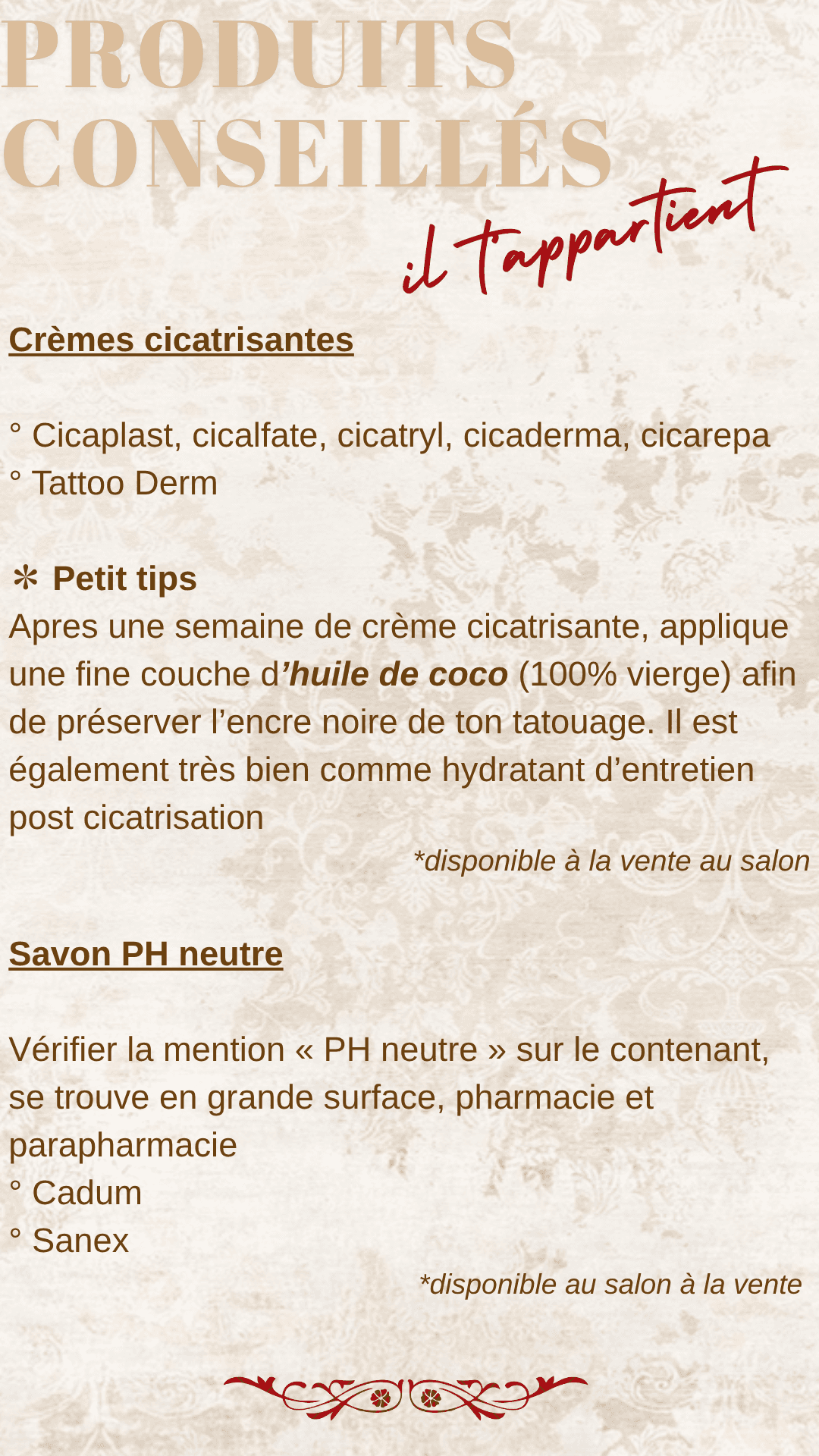 Fiche de soin 3